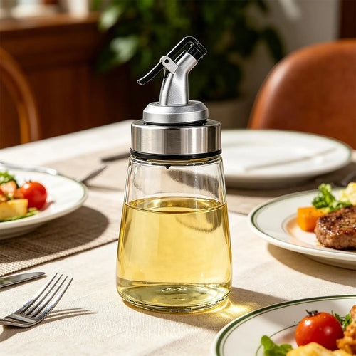Glass oil cruet/dispenser